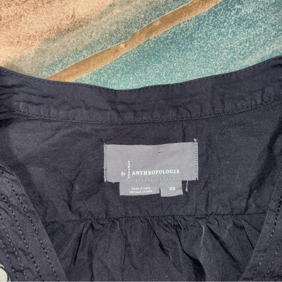 By Anthropologie Puff-Sleeve Blouse embroidered women’s size XS - Picture 6 of 9